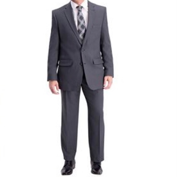 Izod NWT mens “Issac” gray double breast full suit size 42L/36W x 33L